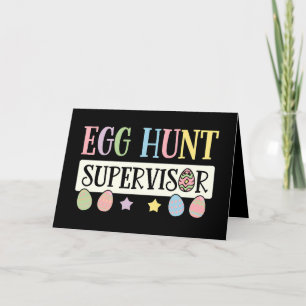 Carte De Remerciements Superviseur de la chasse aux oeufs de Pâques Famil