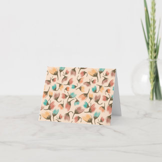 Carte De Remerciements Sur Breeze-Floral-Pebble-Dunes lointaines Blank