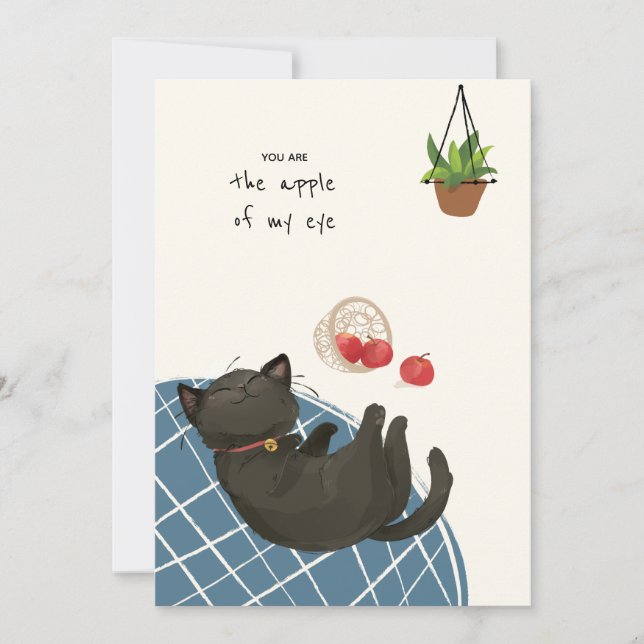 Carte De Remerciements [Sur mesure] La journée d'un chat - Pomme de mon o (Devant)