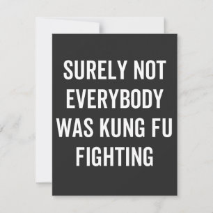 Carte De Remerciements Sûrement pas tout le monde faisait du Kung Fu