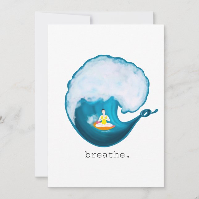 Carte De Remerciements surf de la vague de vie (Devant)