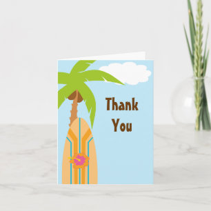 Carte De Remerciements Surf Thank