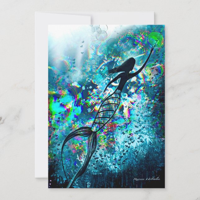 Carte De Remerciements Surface de sirène (Devant)