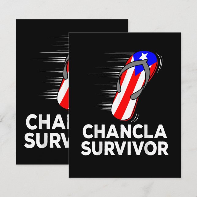 Carte De Remerciements Survivant de la chancla (Devant / Derrière)