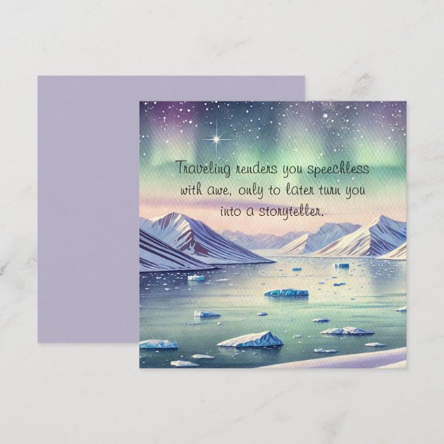 Carte De Remerciements Svalbard, Norway & Quote (Devant / Derrière)