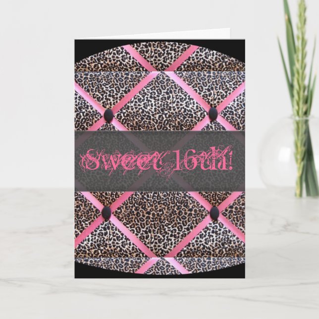 Carte De Remerciements Sweet 16th Happy Birthday Card (Devant)