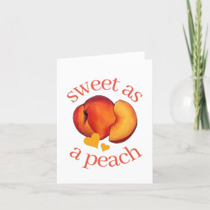 Carte De Remerciements Sweet as a Peach Peaches 16 Seizième anniversaire