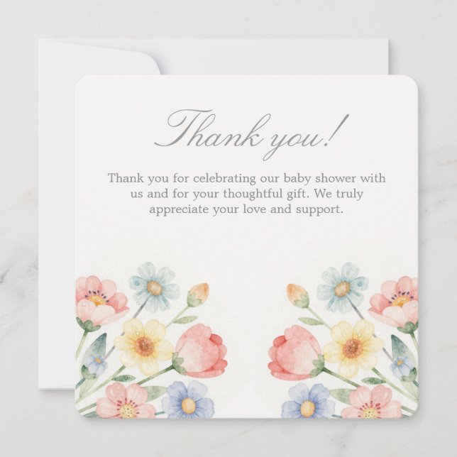 Carte De Remerciements Sweet Bloom Thank you card (Devant)