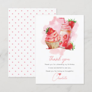 Carte De Remerciements Sweet Celebration fraise Anniversaire