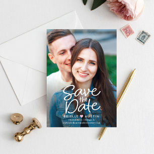 Carte De Remerciements Sweet Couple EDITABLE COLOR Save The Date Card