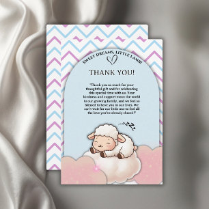 Carte De Remerciements Sweet Dreams Little Lamb Cute Kawaii Baby shower
