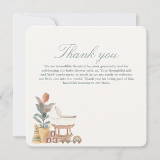 Carte De Remerciements Sweet Little One Baby Shower Card