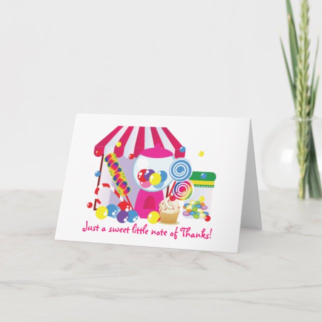 Carte De Remerciements Sweet Shoppe note de remerciement (Devant)