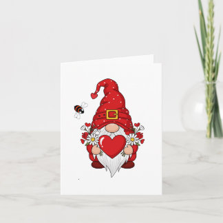 Carte De Remerciements Sweet Valentine Gnome Heart Thank You Card