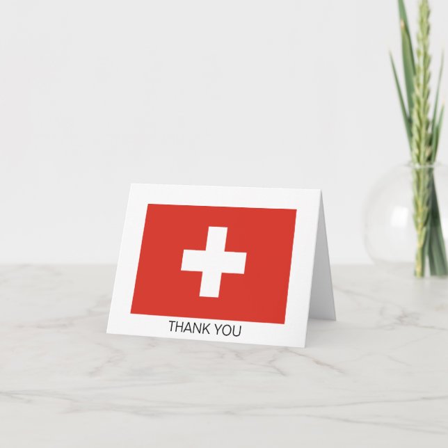 Carte De Remerciements Switzerland Flag (Devant)