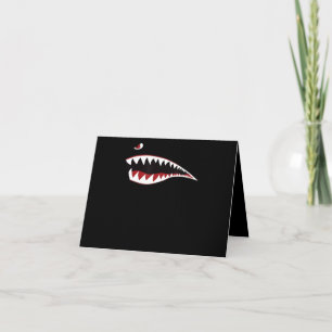 Carte De Remerciements Symbole d'art de la bouche de requin - Cadeau pour