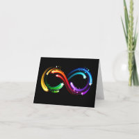 Symbole de l'infini de comètes arc-en-ciel