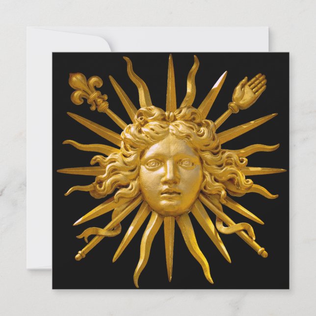 Carte De Remerciements Symbole de Louis XIV le Roi Soleil (Devant)