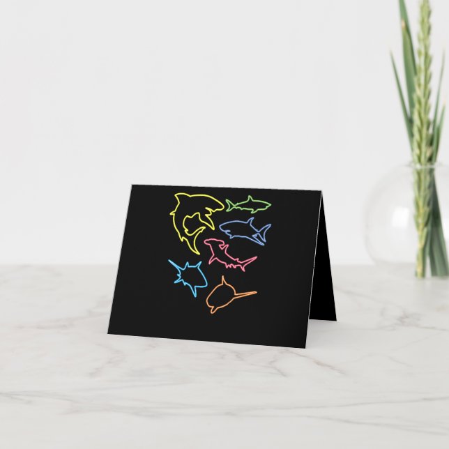 Carte De Remerciements Symbole de requin - Cadeaux adorés de requins mign (Devant)