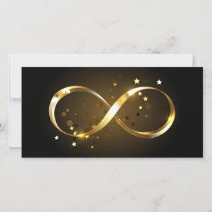 Carte De Remerciements Symbole d'infini doré