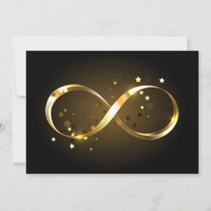 Carte De Remerciements Symbole d'infini doré