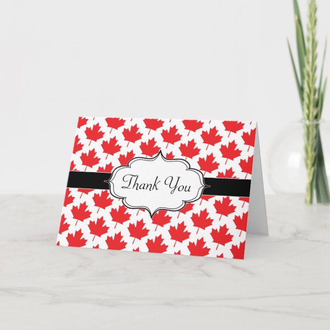 Carte De Remerciements Symbole national de la Fête canadienne de la Feuil (Devant)