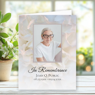 Carte De Remerciements Sympathie aux funérailles florales de la carnation