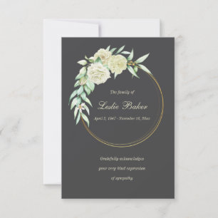 Carte De Remerciements Sympathie avec la ceinture de gratitude