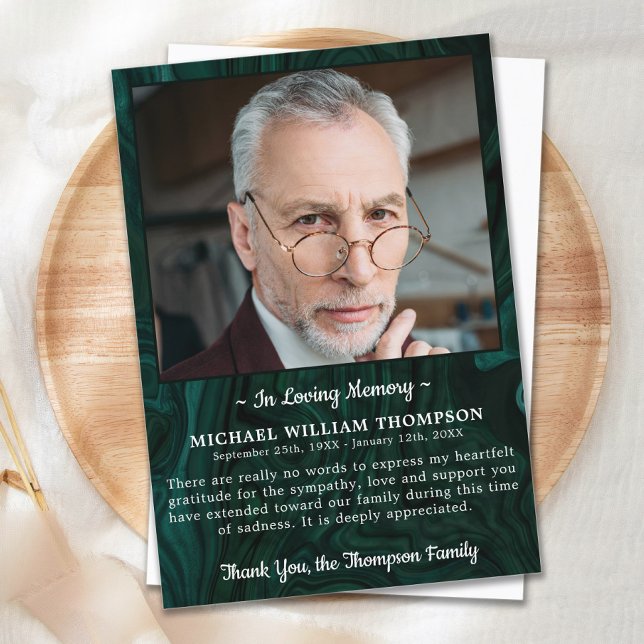 Carte De Remerciements Sympathie de mémoire d'amour Photo Funérailles de  (Créateur téléchargé)