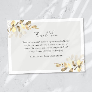 Carte De Remerciements Sympathie des eucalyptus