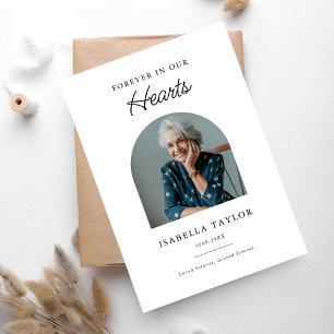 Carte De Remerciements Sympathie funéraire pour toujours dans nos coeurs 