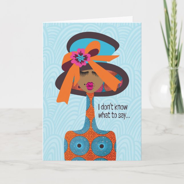 Carte De Remerciements Sympathie - Je ne sais pas quoi dire... (Devant)