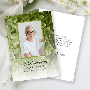 Carte De Remerciements Sympathie pour les funérailles florales de l'Hydra