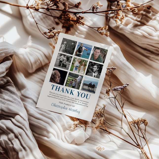 Carte De Remerciements Sympathy Photo Collections funéraires (Créateur téléchargé)