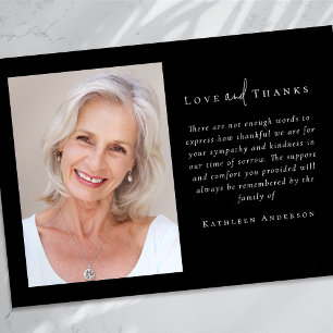 Carte De Remerciements Sympathy Photo Funeral