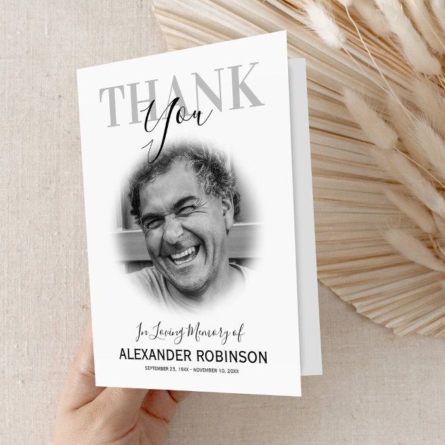 Carte De Remerciements Sympathy Photo Funeral (Créateur téléchargé)