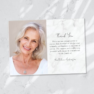 Carte De Remerciements Sympathy Photo Funeral