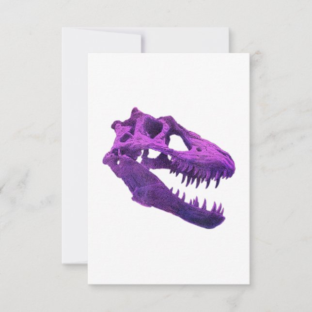Carte De Remerciements T-Rex Skull Dino Bones Fossil Dinosaure Tyrannosau (Devant)