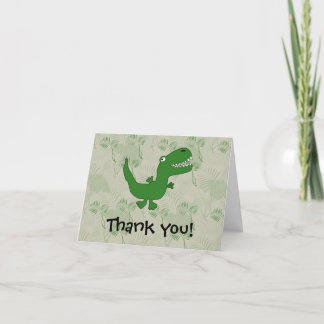 Carte De Remerciements T-Rex Tyrannosaurus Rex Dinosaure Dessin Animé Enf