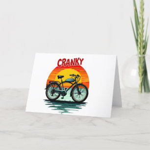 Carte De Remerciements T-shirt Cranky Biker : Coucher de soleil vintage e