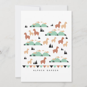 Carte De Remerciements T-shirt du jardin de printemps de l'Alpaca