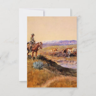 Carte De Remerciements « Tabassé » Art occidental par Charles M Russell