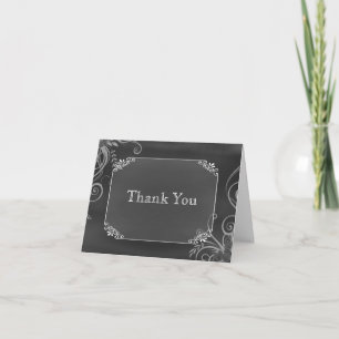Carte De Remerciements Tableau de mariage décoratif rustique en craie Mer