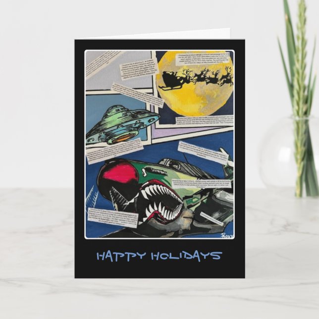 Carte De Remerciements Tableau des "Rencontres de Noël" sur un (Devant)