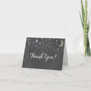 Carte De Remerciements Tableau vintage avec la lune
