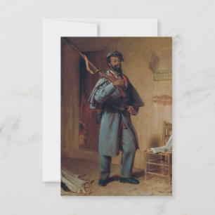 Carte De Remerciements Tableau vintage Un peu de l'histoire de la guerre 