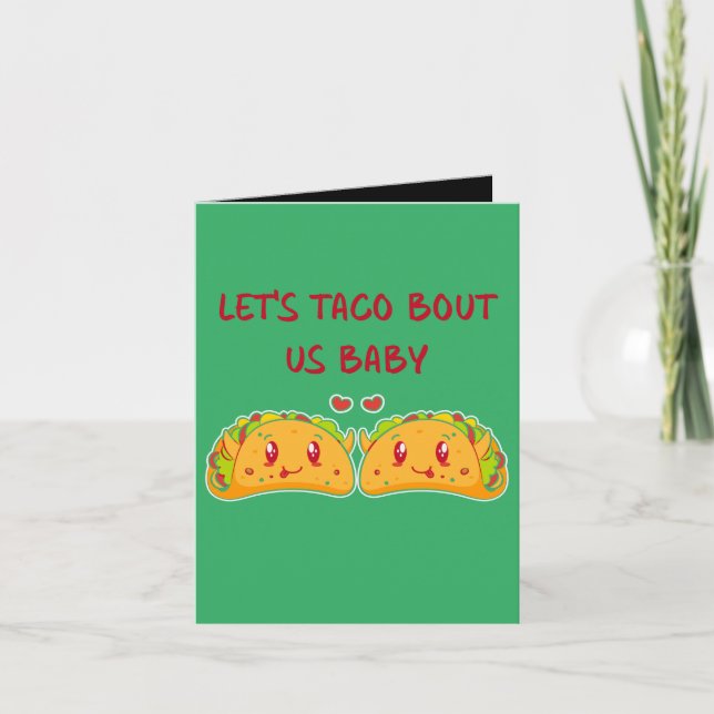 Carte De Remerciements Taco Bout Nous Bébé Valentines Taco (Devant)