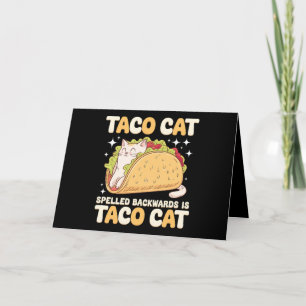 Carte De Remerciements Tacocat Écrit à l'envers Taco Chat Mexicain