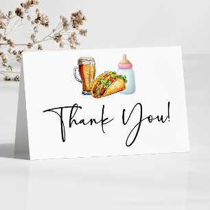 Carte De Remerciements Tacos se reproduit et diapers aussi ! Baby shower