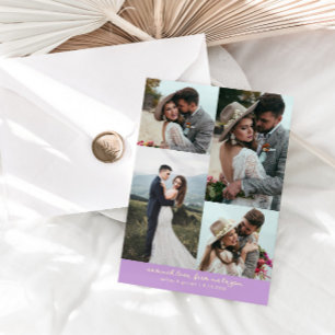 Carte De Remerciements Tant d'amour Élégante photo de mariage Wisteria
